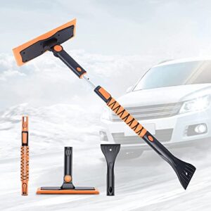 suitU 49" Snow Broom and Ice Scraper Extendable Foam Car Snow Brush, Snow Scraper for car, Foam Grip, Auto Window Windshield Snow Removal Brush for Car, SUV, Truck