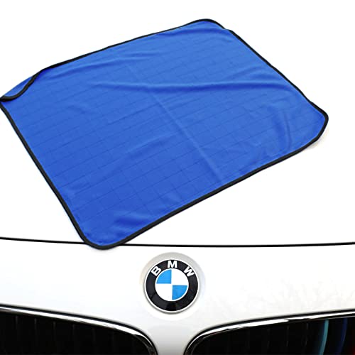 WITHUS The Shine Carbon Microfiber Glass Towel 2-Pack, 380gsm - Gloss Effect, Static Electricity Prevention, Lint Free, Korean Premium Car Window Care, Bath, Kitchen Cleaning Cloth, 16x19.7