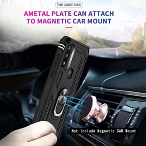 LeYi for Moto G-Play-2023-Case: Moto G Pure Case/G Power 2022 Case with 2 Pcs Screen Protector, Military-Grade Phone Case with Magnetic Stand for Motorola G Pure/G Play 2023/G Power 2022, Black