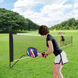 DULCE DOM Pickleball Nets Portable Outdoor, 22 FT Pickleball Net USAPA Regulation Size, Pickle Ball Game Net System with Carrying Bag for Driveway Backyards