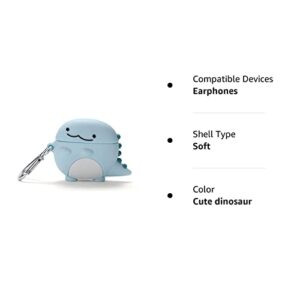 Ahnspiceo Cover, 3D Cute Funny Anime Characters Design Case Compatible with AirPods 3rd Generation Case 2021,for Women Men (Cute Dinosaur)