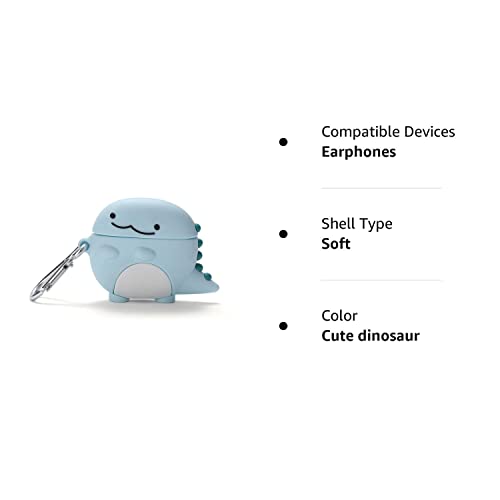 Ahnspiceo Cover, 3D Cute Funny Anime Characters Design Case Compatible with AirPods 3rd Generation Case 2021,for Women Men (Cute Dinosaur)