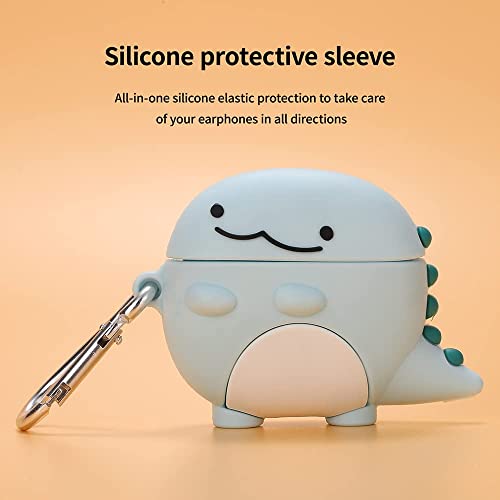 Ahnspiceo Cover, 3D Cute Funny Anime Characters Design Case Compatible with AirPods 3rd Generation Case 2021,for Women Men (Cute Dinosaur)