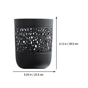 jojofuny 2pcs Small Trash Can Wastebasket Hollow Plastic Wastepaper Baskets Trash Can Garbage Container Bin for Bathroom Bedroom Kitchen Home Office and Kids Room Waste Use