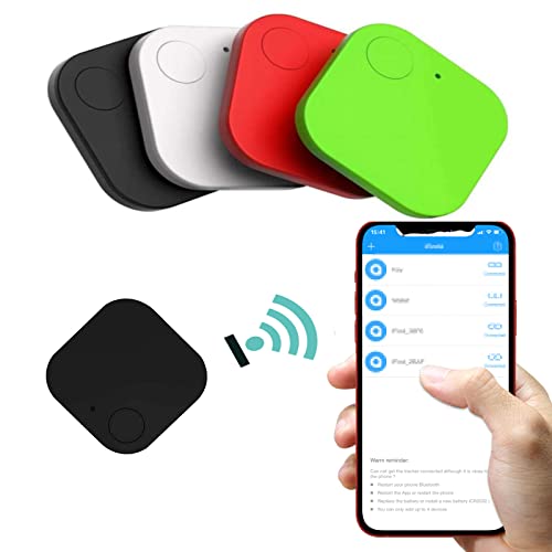 Onamicit Key Finder,4 Pack Smart Bluetooth Tracker, Item Locator GPS Tracking Device APP Control Compatible iOS Android for Keys, Wallets,Pets, Remotes,Phone,Luggage Children and Anything