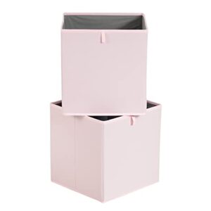 Amazon Basics Collapsible Fabric Storage Cube Organizer Bins - Pack of 6, Peony Pink, 13x15x13"