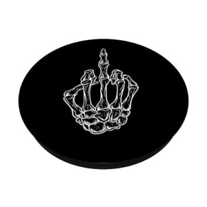 Skeleton Middle Finger Dark Art Gothic Aesthetic Horror Goth PopSockets Swappable PopGrip