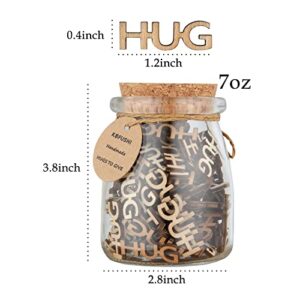 KBFUSHI Give a Hugs in a Jar(7oz),Jar of Hugs - Thinking of You Gifts for Mother,Father,Long Distance Relationship Gifts for Girlfriend, Boyfriend, Friends.