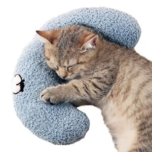 Les Arbres Fair Little Pillow for Cats, Ultra Soft Fluffy Pet Calming Toy Half Donut Cuddler for Joint Relief Sleeping Improve Machine Washable