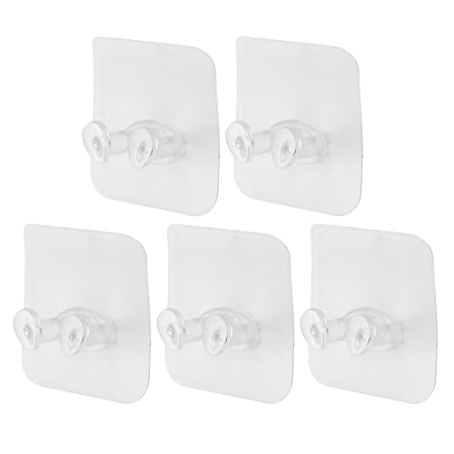 CHICIRIS Self Adhesive Hooks, 5pcs Waterproof Strong Viscosity Shower Holder for Phone for Kitchen for Towel for Plug for Bathroom