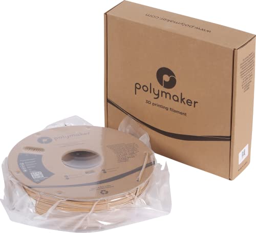 Polymaker Wood Minics PLA Filament 1.75mm 600g, Clog Free 3D Printer Filament Wood - PolyWood 1.75 PLA Filament with Wood Texture & Low Density & Jam Free with Foaming Technology