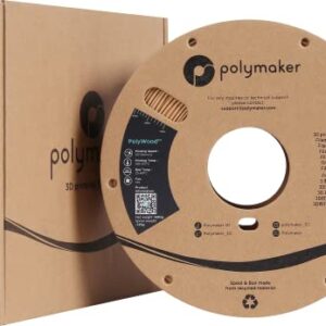 Polymaker Wood Minics PLA Filament 1.75mm 600g, Clog Free 3D Printer Filament Wood - PolyWood 1.75 PLA Filament with Wood Texture & Low Density & Jam Free with Foaming Technology