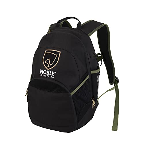 Dover Saddlery Noble Equestrian Horseplay Backpack, One Size, Black/Loden