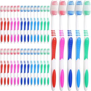 honeydak 250 packs individually wrapped toothbrushes disposable bulk toothbrushes soft bristle tooth brush manual travel toothbrush set rubber handle multi color toothbrush for adults kids