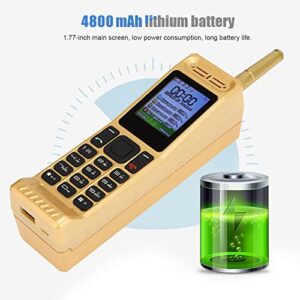 Limouyin Vintage Cell Phone, Retro Brick Cell Phone Four Card Four Standby Quad‑Band 2G Bluetooth Mobile Phone 4800mAh Long Standby Big Button Phone for Seniors(Gold)