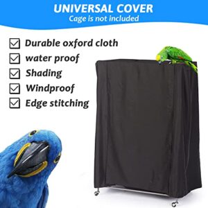 Fhiny Bird Cage Cover, Water-Proof Good Night Black-Out Birdcage Cover Durable Washable Windproof Cage Accessories for Parrot Parakeet Small Animal Sleeping