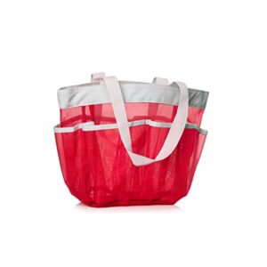 shower caddy portable mesh bag - for college dorm room essentials ,camping essentials ,dorm decor ,travel ,gym shower bag , bathroom accessories - quick dry waterproof shower tote bag 9" x 8" .