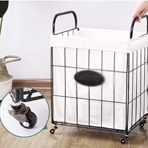 EEQEMG Wrought Iron Folding Dirty Clothes Hamper Household Clothes Bucket Clothes Basket Laundry Basket Storage Basket