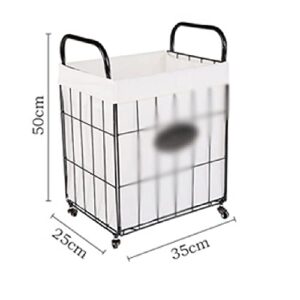 EEQEMG Wrought Iron Folding Dirty Clothes Hamper Household Clothes Bucket Clothes Basket Laundry Basket Storage Basket