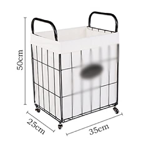 EEQEMG Wrought Iron Folding Dirty Clothes Hamper Household Clothes Bucket Clothes Basket Laundry Basket Storage Basket