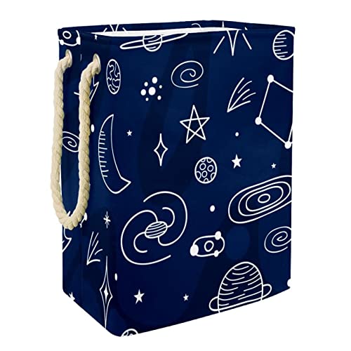 Inhomer Outer Space Large Laundry Hamper Waterproof Collapsible Clothes Hamper Basket for Clothing Toy Organizer, Home Decor for Bedroom Bathroom