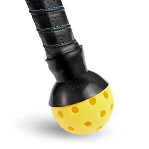 easypick pickleball ball retriever picker upper: fits all standard pickleball paddles, easy attaches pickleball paddles, the easy way pick up pickleball balls without bending over, black (1 pack)