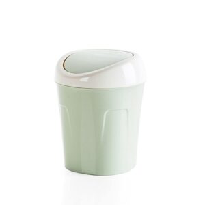 yitaqi trash can living room home mini bedside desktop plastic garbage bin waste basket storage organizer(green)