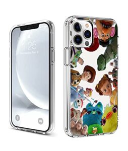 funny designed for iphone 13 pro max case for men/women/girl/boy, clear soft tpu case with 4 corners shockproof protection (cute-funny-toy-story)