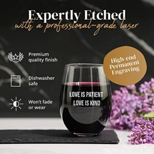 Personalized 15oz Wine Glass Engraved with Your Custom Text - Customized Gifts, Unique Birthday Gift, Bridesmaid Gift, Custom Gifts for Women or Men (15oz Wine)