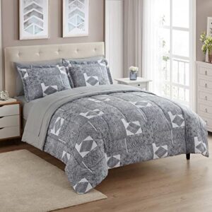 sweet home collection 5 piece comforter set bag solid color all season soft down alternative blanket & luxurious microfiber bed sheets, tulsa, twin