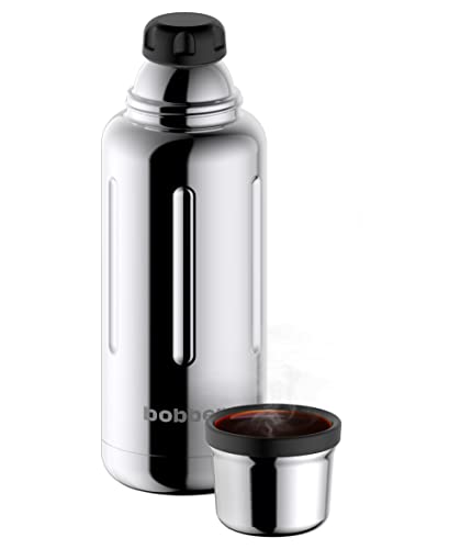 Bobber - 34 oz Vacuum Insulated Stainless Steel Water Bottle with Cup Lid - Dishwasher Safe - Keeps Drinks Hot for 48 Hours and Cold for 72 Hours - Double Walled Thermo Flask (Glossy)