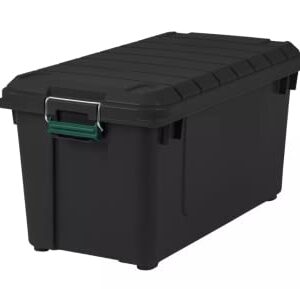 IRIS 82qt Remington Weather Tight Storage Tote Black