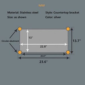 Generic Stainless Steel Microwave Oven Rack countertop Shelf for kitchen2 Tier 200 LBS (23.6In×13.7In×15.7In), Silver