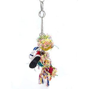 GILYGI Bird Swing Foraging Toys - Parrot Rattan Ball and Shredder Toys for or Small Bird Parakeets, Cockatiels, Conures, Budgie, Lovebirds, Finches