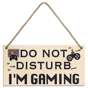 room decor for teen boys girls christmas gifts for teenage teens gamer gifts for boyfriend birthday gift do not disturb i'm gaming funny gifts for men kids gaming under 10 15 dollars teen room decor handmade wood plaque sign