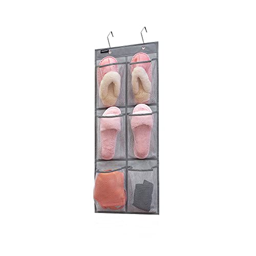 ANZORG Over The Door Hanging Closet Shoes Holder Organizer Shoe Storage Shoe Rack with 6 Mesh Pockets (6 Pockets)