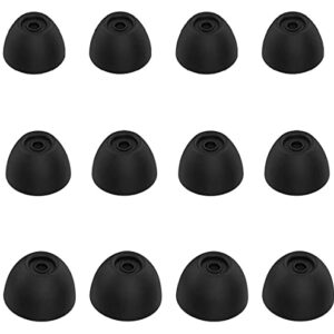 Rqker Ear Tips Compatible with Echo Buds 2 2nd Gen Earbuds, 6 Pairs S/M/L Sizes Soft Silicone Ear Tips Earbud Covers Eartips Earbuds Tips Compatible with Echo Buds 2, SML, Black 12