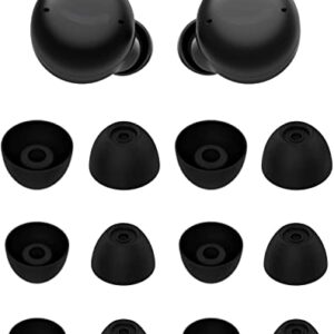 Rqker Ear Tips Compatible with Echo Buds 2 2nd Gen Earbuds, 6 Pairs S/M/L Sizes Soft Silicone Ear Tips Earbud Covers Eartips Earbuds Tips Compatible with Echo Buds 2, SML, Black 12