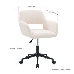 CorLiving Marlowe Fabric Upholstered Task Chair in Off White