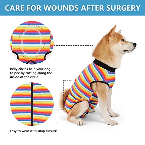 Pawcomon Dog Onesie After Surgery Recovery Suits Puppy Surgical Pajamas Cat Clothes for Male Female Small Medium Dogs Bodysuit