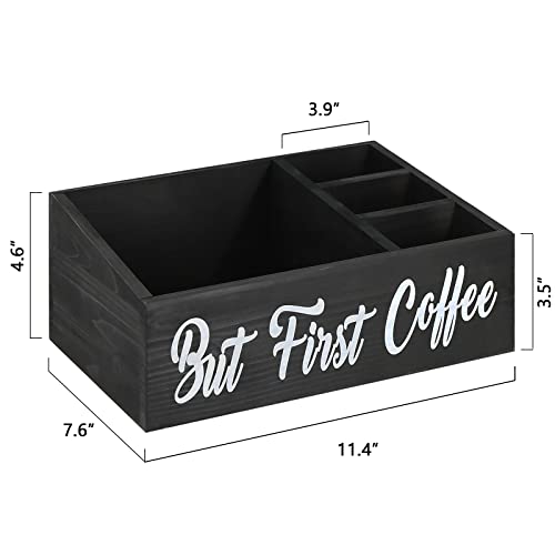 Coffee Station Organizer for Countertop, Coffee Bar Accessories Organizer, Coffee Bar Decor, Coffee Pods Holder Storage Basket for Coffee Capsule Pods, Sugar, Paper Cups, Office Coffee Station