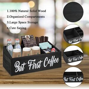 Coffee Station Organizer for Countertop, Coffee Bar Accessories Organizer, Coffee Bar Decor, Coffee Pods Holder Storage Basket for Coffee Capsule Pods, Sugar, Paper Cups, Office Coffee Station