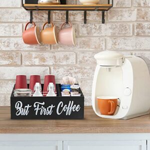 Coffee Station Organizer for Countertop, Coffee Bar Accessories Organizer, Coffee Bar Decor, Coffee Pods Holder Storage Basket for Coffee Capsule Pods, Sugar, Paper Cups, Office Coffee Station