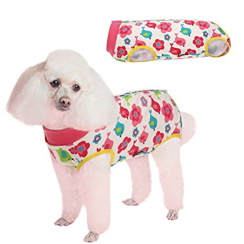 Gorsbark Dog Recovery Suit Cat Pet Surgical Suit After Surgery Breathable Substitute E-Collar & Cone Professional Protective Shirt for Abdominal Wound