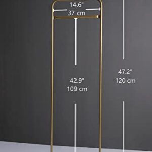 VEGAINDOOR Clothing Racks For Hanging Clothes,Garment Rack,Metal Strong Heavy Duty Hanging Clothes Rack for Small Spaces and Rooms,Metal Clothes Rail,Portable Clothes Rack,Gold