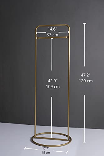 VEGAINDOOR Clothing Racks For Hanging Clothes,Garment Rack,Metal Strong Heavy Duty Hanging Clothes Rack for Small Spaces and Rooms,Metal Clothes Rail,Portable Clothes Rack,Gold