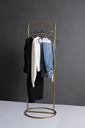 VEGAINDOOR Clothing Racks For Hanging Clothes,Garment Rack,Metal Strong Heavy Duty Hanging Clothes Rack for Small Spaces and Rooms,Metal Clothes Rail,Portable Clothes Rack,Gold