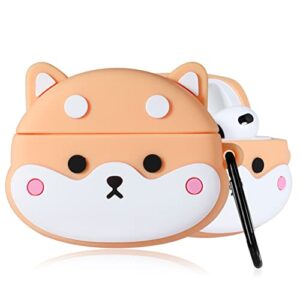 mulafnxal for airpods 3 3rd generation case cute 3d lovely unique cartoon for airpod 3 silicone cover fun funny cool design fashion cases for boys girls kids teen for air pods 3 (2021) (shiba inu)