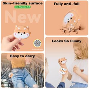 Mulafnxal for Airpods 3 3rd Generation Case Cute 3D Lovely Unique Cartoon for Airpod 3 Silicone Cover Fun Funny Cool Design Fashion Cases for Boys Girls Kids Teen for Air pods 3 (2021) (Shiba Inu)