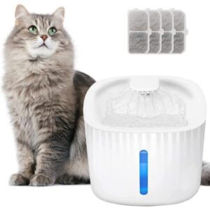 Cat Water Fountain, Arespark Pet Water Fountain, 3L Automatic Cat Water Dispenser with 4 Replacement Filters, Large Tank with LED Indicator, Drink Well for Cats, Dogs, Multiple Pets